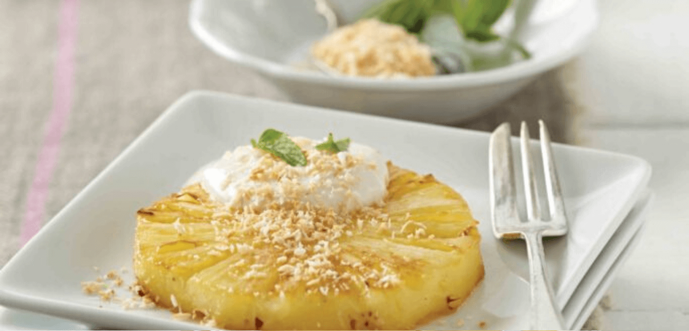 Pan-fried pineapple with coconut-yoghurt - Intercare Health Hub